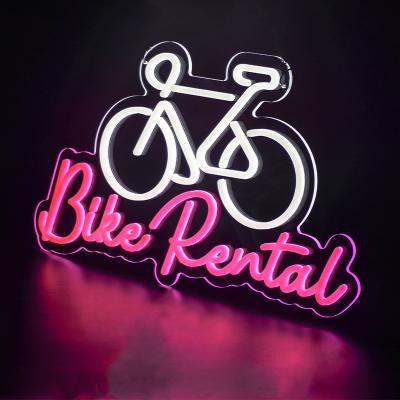 China New Style Party Custom Neon Light Acrylic Sign Board Glowing Words Bike Shop Neon Sign for sale