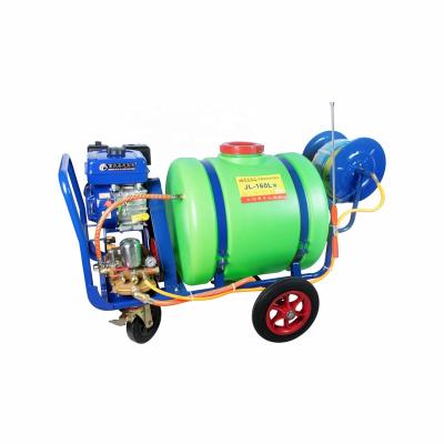 China Agriculture Cart Type 160L 30mm Gasoline Engine Power Agricultural Sprayer With Wheels And Hose for sale