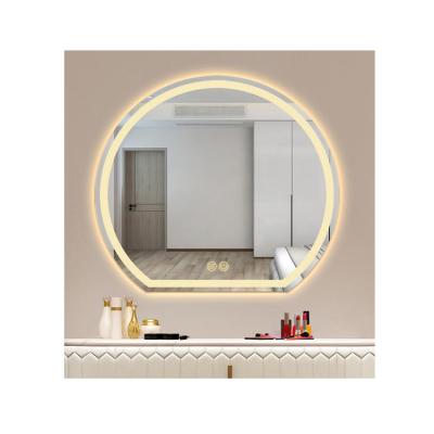 China Op maat gemaakte LED Ronde Badkamer Spiegel Aluminium LED Verlicht Badkamer Spiegel 12V Spanning Te koop