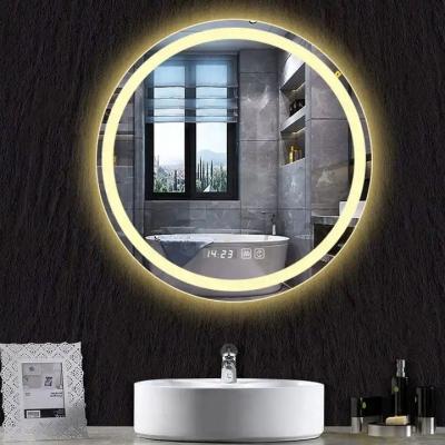 China Smart Large LED Bathroom Mirror Customized Back Lit Round Mirror 4000K for sale