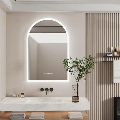 China 5mm Hotel Bathroom Mirror 36x48 Inch Arch LED Mirror Customized for sale