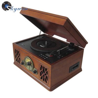 China Old Retro Player High End Wooden Radio Vinyl Record USB Phonographs For Sale SW-808N for sale