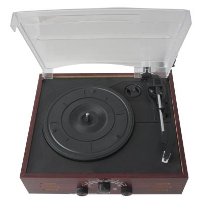 China Antique Wooden SD Radio Phono USB Phonograph With 3 Speed ​​Turntable With AM FM Radio Function for sale