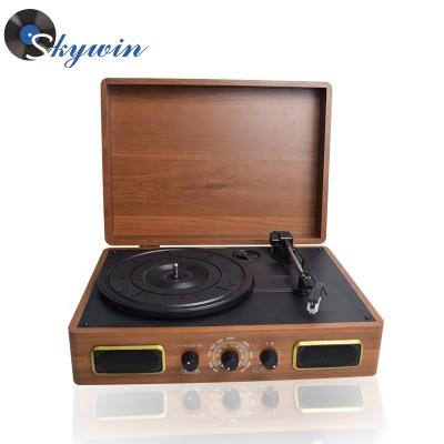 China Wooden Belt Driven Turntable Mechanism USB Vinyl Record Player SW-TP2520 for sale