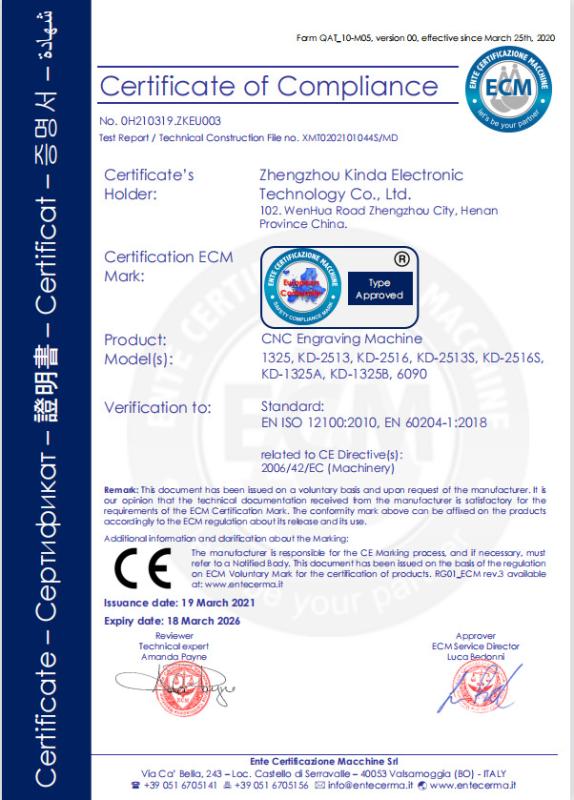 CE - Zhengzhou Kinda Electronic Technology Co., Ltd.