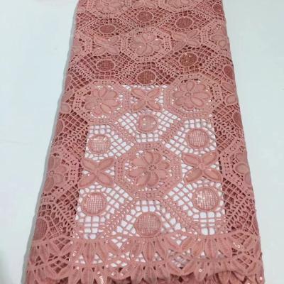 China Exclusive water-soluble lace fabrics embroidery fashion abstract design for fashion garment new collection development for sale