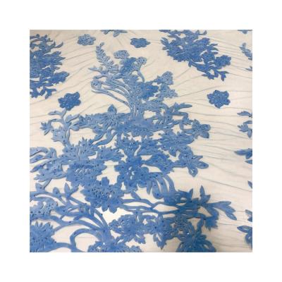 China Good workable china 3d embroidery lace embroidery fabric fabric for apparel textile factory for sale