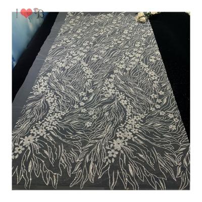 China Soft Touch Latest African Silver Wedding Lace Fabric High Quality Glitter Sparkle For Garment Tulle Sugar Lace Mesh Evening Party Sparkle for sale