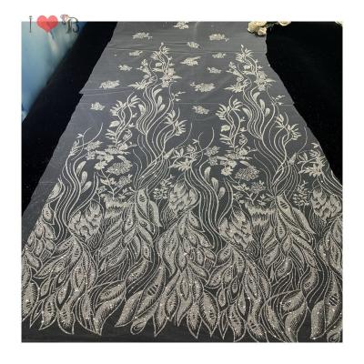 China Gently touch sugar glitter hot selling blinglace mesh lace boutique Tulle lace fabric for sale