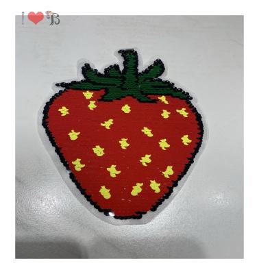 China Soft to touch embroidery pineapple sequin patch for sewing material, diy handmade patch for sale