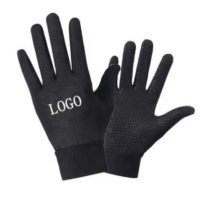 China Custom LOGO Printed Summer Thin Breathable Fabric Non-slip Touch Screen Riding Non-slip Gloves for sale