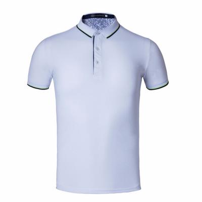 China Breathable Hot Sale Custom Printing Men's Loose White Polo Shirt Short Sleeve Shirt for sale