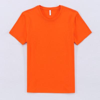 China Wholesale Custom Breathable Plain Orange Short Sleeve T Shirt O Neck Promotional 100% Cotton T-shirt for sale