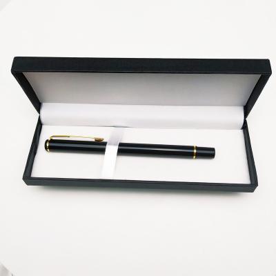 China Metal Fountain Pen Customized Logo Pen With Black Gift Box Metal Fountain Pen Customized Logo Pen With Metal Gift Box Wholesale Classic Black Manufacture for sale