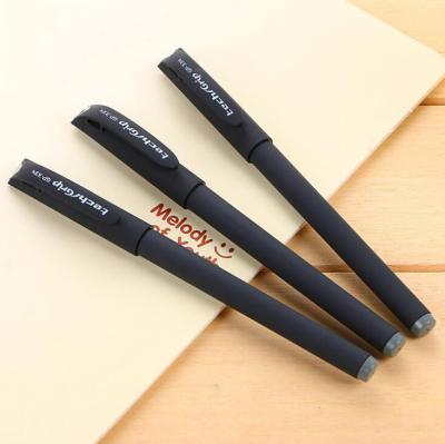 China PromoCreative Normal Plastic Black Gel Pen Advertizing Gel Pen With Customized Logo for sale