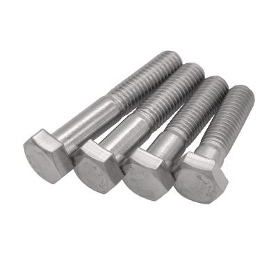 China HEX In DIN 931 Hexagon Stock Head Bolts 304 / 316 Stainless Steel Hex Cap Screws for sale