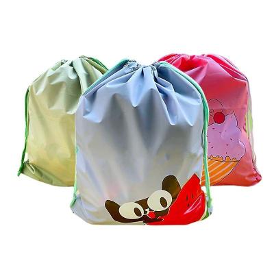 China Materials Source Factory Direct Sales Recycled Color Plastic Packaging Bag Frosted Drawstring Bag for sale