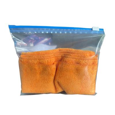 China Recycled Materials Double Layer Food Storage Pouch Zip Lock Sack Removable PE Transparent Food Bags Eco-friendly Sealed Fresh-keeping Transparent Dry Bags for sale