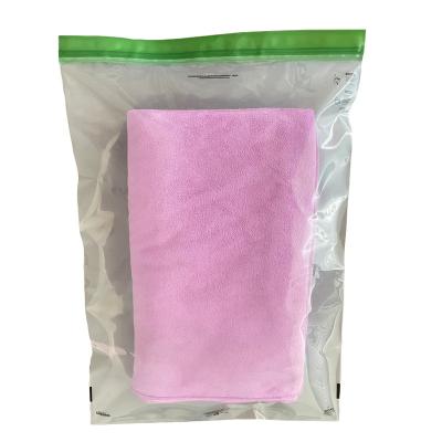 China Recycled Materials Wholesale Clear Resealable Transparent Double Zipper Zipper Bone Clothing Packaging Plastic PE Ziplock Sealed Bag for sale