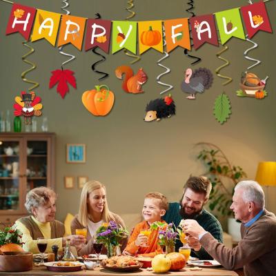 China 2022 Latex Thanksgiving Cake Topper Paper Ideas Kids Banner 2021 Thanksgiving Banner Home Decoration Pumpkin Fall Decor for sale