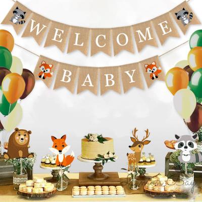 China 2022 Babyshower Paper Gender Reveal 2021 Baby Shower Banner Party Decoration Welcom Baby Banner Girl Games Favors for sale