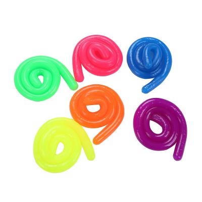 China Eco-Friendly Materials XTQ Stretch Toys Wholesale Line Bright Amazon Business Hot Colorful Stretchy Tpr String Person Stretchy Rope Toys for sale