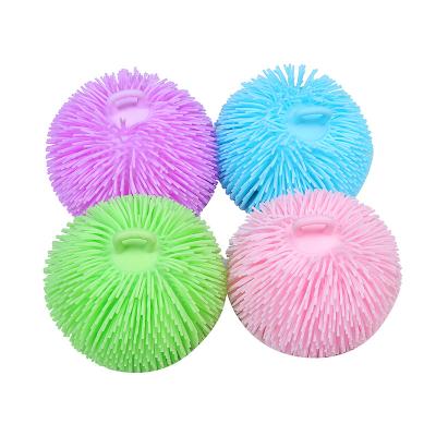 China Factory Direct Selling Large Squeeze Ball Puller Ball Worm Ball Stress Release Spike Toys for sale