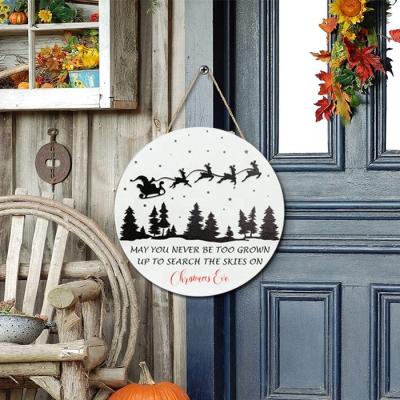 China Europe Front Door Wooden Seasonal Decor For Christmas Welcome Sign for sale