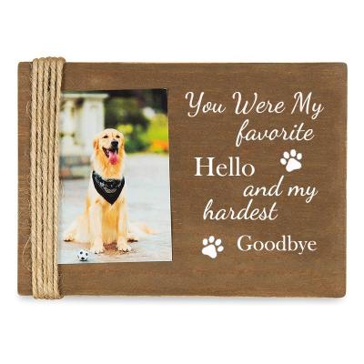 China Home Decor Picture Frame Memorial Gift For Pet Lover Keepsake Plaque Of Your Beloved Dog Wall Sign Photo Frame for sale