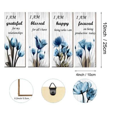 China Custom USA 2022 Plank Hanging Wall Flower Home Wooden Sign For Home Decorate for sale