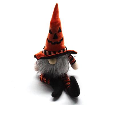 China High-quality Ghost Festival Party Scene Decoration Witch Hat Long Legged Gnome Halloween Faceless Old Man Doll for sale