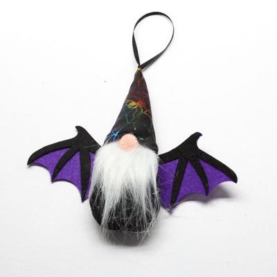 China High-quality New Creative Halloween Vampire Bat Faceless Dolls Plush Gnomes With Wings For Halloween Hanging Pendant Dwarf Ornaments for sale