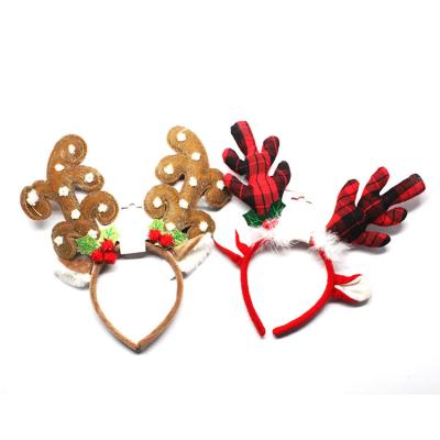 China Sustainable Christmas Cute Hair Hoop Decoration Accessories Gift Holiday Head Decoration Christmas Hair Band Wholesale Christmas Decor for sale