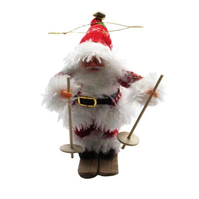 China High-quality Christmas Skiing Santa Claus Doll Decorative Desktop Santa Claus Figure Santa Figurine Ornament Xmas Christmas Deco for sale