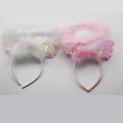 China High-quality New Design Colorful Sequin Holiday Party Kids Hair Hoop Cute Tiara Angel Wings Hair Buckle Princess Hair Accessories for sale