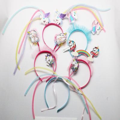 China High-quality Hot Sell Fashion Unicorn Cat Ear Hair Hoop Bows Hairband Accessories Kids Girls Princess Headband for sale