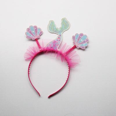 China High-quality New Style Mermaid Tail Headband Halloween Party Plastic Headband Birthday Holiday Party Baby Hair Ornament Headband Unicorn Part for sale