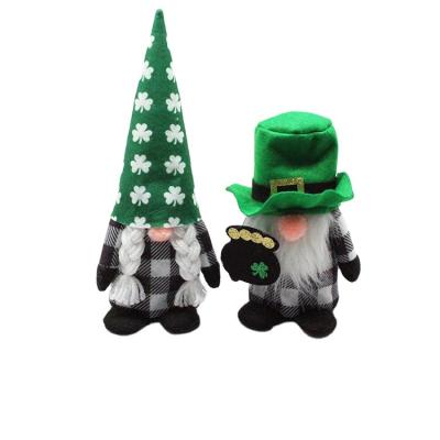 China High-quality Lovely St. Irish Patrick's Day Faceless Gnome Plush Dolls with Green Shamrock Hat Spring Elf Scandinavian for Home Decoration for sale