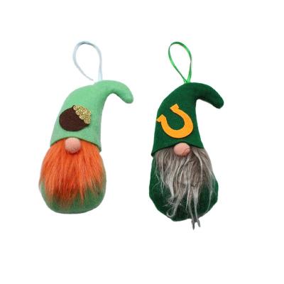 China High-quality St. Patrick's Day Gnomes Leprechaun Ornaments Handmade Swedish Hanging Gnome with Lucky Shamrock St. Patrick Ornaments for sale