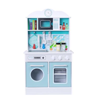 China New Construction Toy 2020 Happy Child Play Wooden Kitchen Set For Children for sale