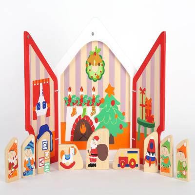 China Children Nativity Scene with Wooden House L=18.70