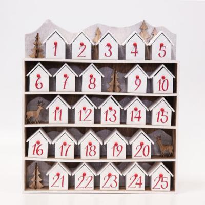 China wooden calendar 33x6x36 cm of low price Christmas advent for sale