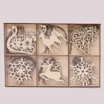 China cheap antique wooden Christmas ornaments 22x14.5x1.6 cm for sale