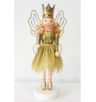 China 14 Inch Diadema Christmas Fairy Attractive Wooden Nutcracker 6.5x3.94x14 Inch for sale