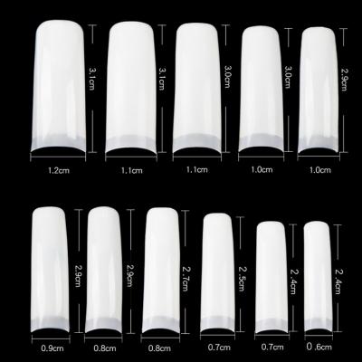 China Factory Sale 550PCS French Extra Long Cover Full Nails Art Coffin Tips False Nail Tips New Box for sale