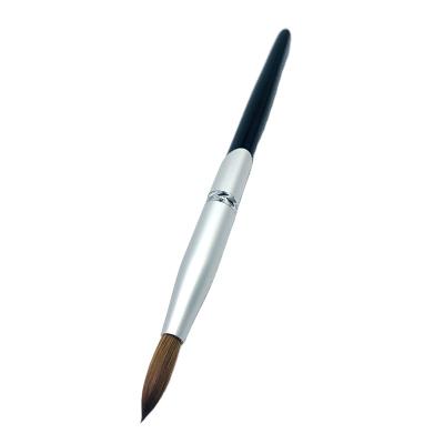 China 100% Hot Sale NAIL Rose Gold Color Nail Art Sable 3D Metal Brushes Sweep Kolinsky Acrylic Brush for sale