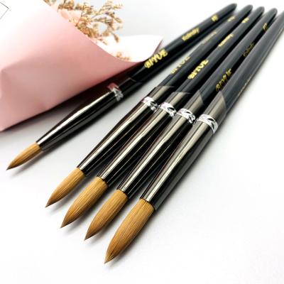 China Custom High Quality 100% Pure Kolinsky Brush Nail Art Needle Pen Brush Nail Polish Applicator Dotting Tool Kit for sale