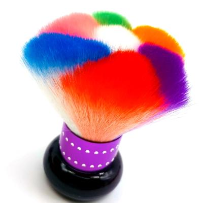 China NAIL Rainbow Color Synthetic Hair Cosmetics Brush or Dust Nail Brush for sale