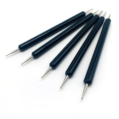 China Hot Selling Wholesale 5pcs Acrylic Handle Dotting Pen Pick Nails Coating Art Nail Polish Brush Nail Art Picker Tool for sale