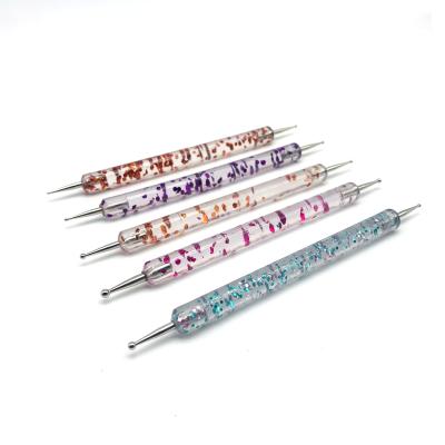 China NAIL Acrylic Sparkles Needle Nail Art Pen Nail Art Pen 5 Sets for sale